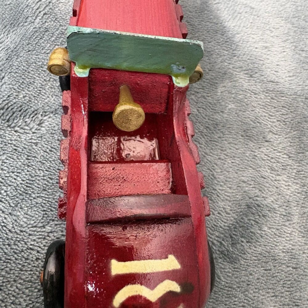 Lot 6 Vintage Handmade Wooden Cars Vehicles Toys Trucks Trains Handmade Painted - Picture 11 of 16